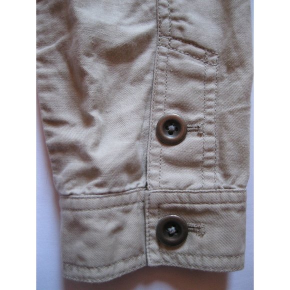 Eddie Bauer Khaki Button Down Utility Jacket - Picture 7 of 11